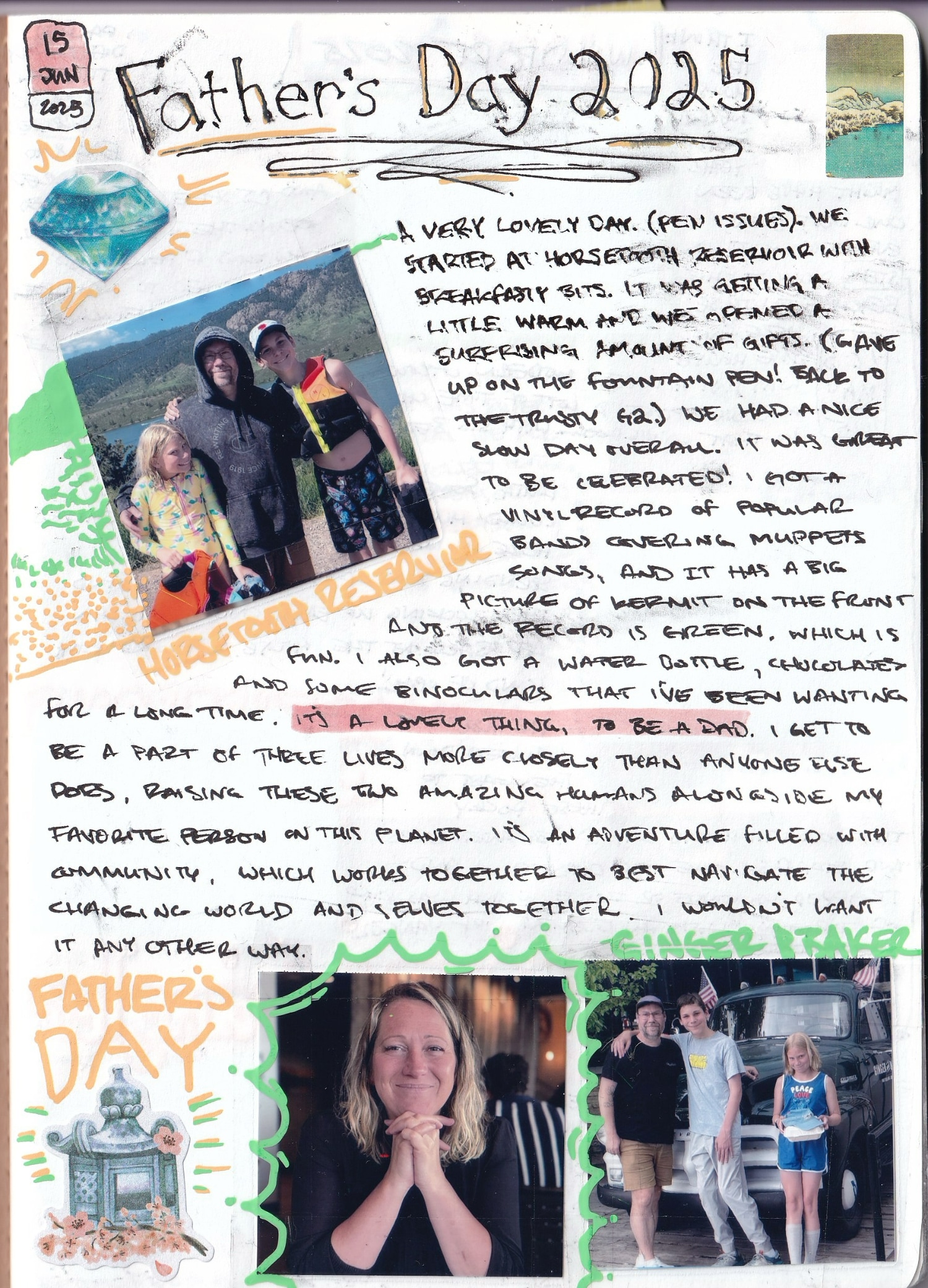 Scrapbook page of Father's Day 2025